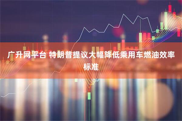广升网平台 特朗普提议大幅降低乘用车燃油效率标准